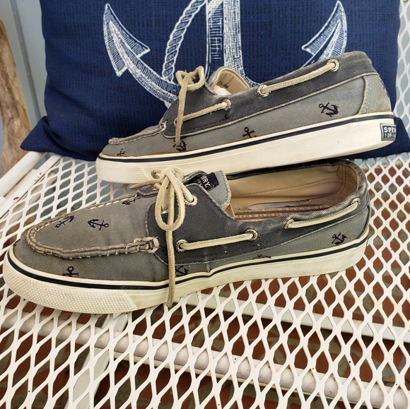 Denim Sperry Top-Siders with Embroidered Anchors - Picture 4 of 8